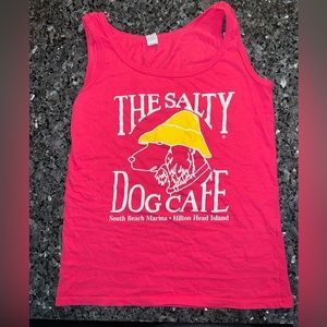 The Salty Dog Cafe South Beach Marina - Hilton Head Island - Hot Pink Tank Top